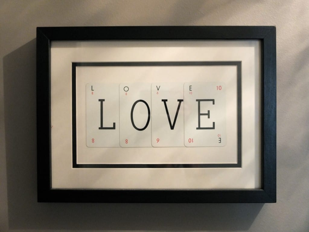 tableau LOVE Vintage Cards London
