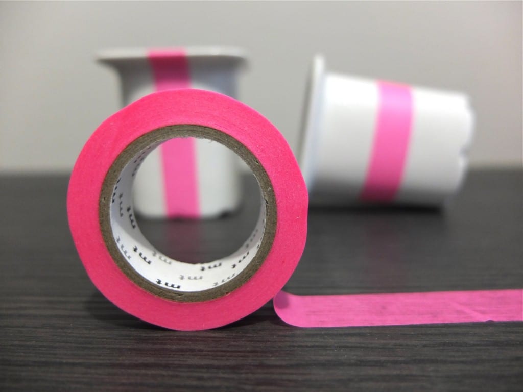 Masking tape rose fluo